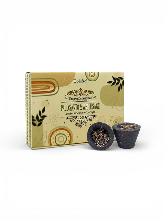 Copos Místicos de Defumação de Palo Santo e Sálvia Branca